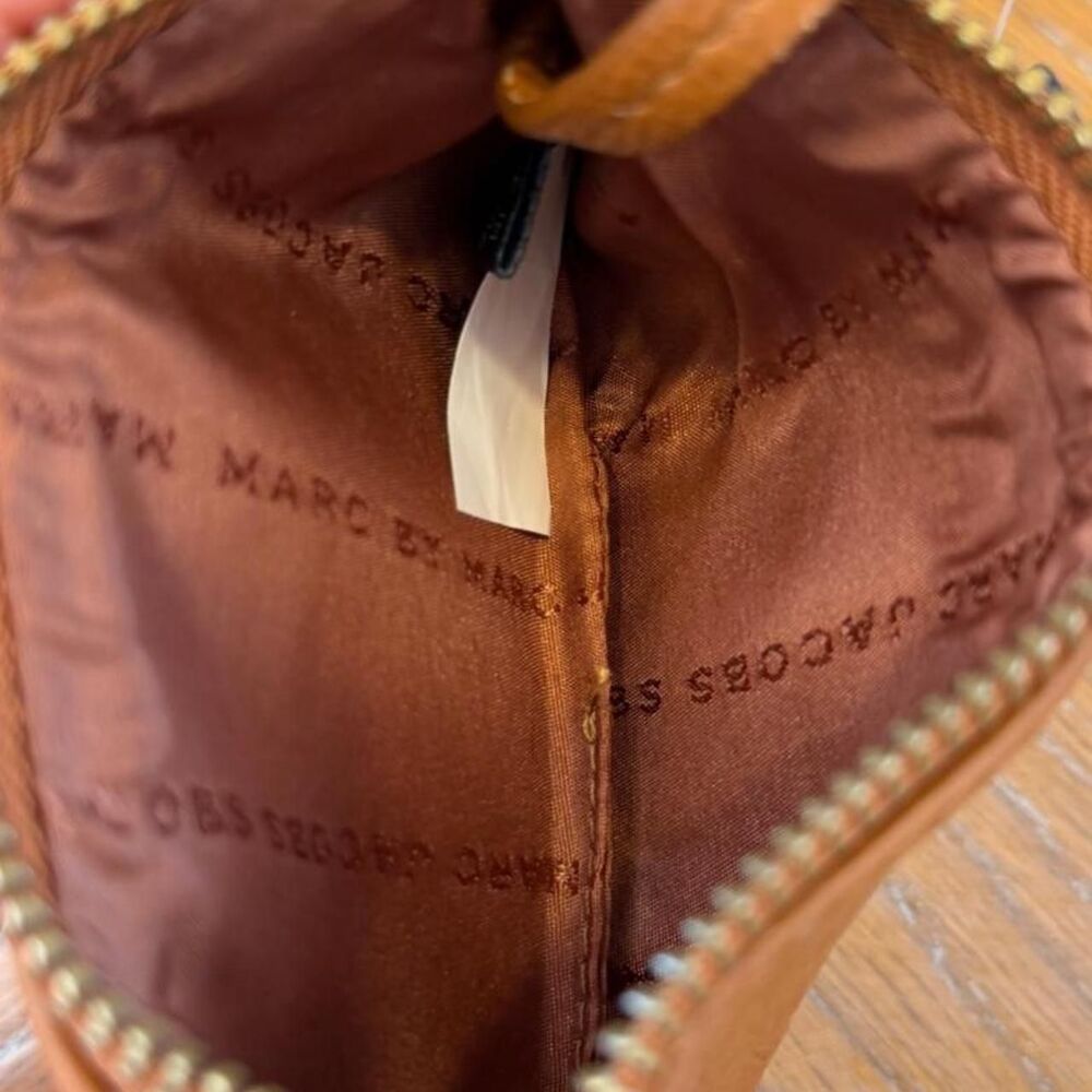 NWT Marc by Marc Jacobs Brown Tan Leather Keychain Card Wallet Coin Pouch - Picture 5 of 7